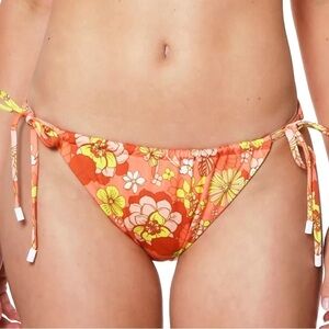 Sanctuary bikini bottom side tie brief hipster L